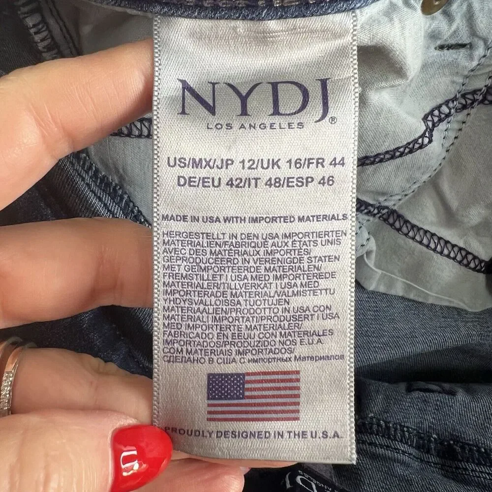 NYDJ 12 Ami Skinny Legging Jeans‎ Mid Rise Lift Tuck Tech Women’s Stretch Blue